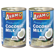 AYAM 雄雞標 特級椰奶 400ml, 100%天然, 無防腐劑, 無添加劑, 無麩質, 2罐