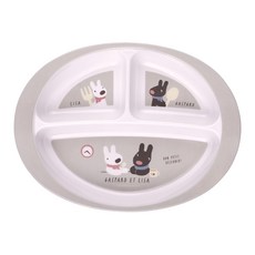 Skater M370 三格美耐皿餐盤 麗莎兔, 260 x 195 x 40mm, 1個