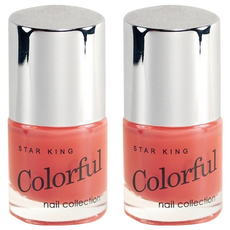 STAR KING 星之冠 多彩指甲油, 色澤光亮, 顏色亮麗, #008, 10ml, 2瓶