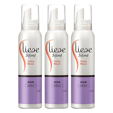 Liese 莉婕 絲逸歡造型泡沫，彈力捲度 柔順好整理, 150ml, 3瓶