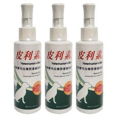 Veterinarian's Best 巔峰 皮利素 寵物專用皮膚營養補充液, Natural Care, 含Omega-3, Omega-6, 120ml, 皮膚/毛髮, 3瓶