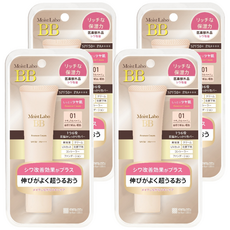 MEISHOKU 明色 MoistLabo保濕遮瑕精華BB霜 SPF50+ PA++++ (01自然), 01 白皙色, 30g, 4條