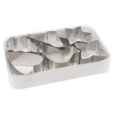 QueenRose霜鳥 18-8不銹鋼餅乾模, 六入裝, 日本產, NO-140, 1組