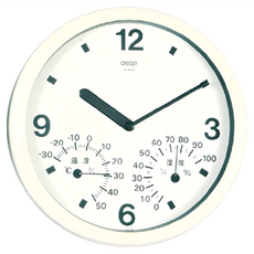 CRECER 溫濕度計 附時鐘, 時間溫度濕度同步顯示, 大錶面清晰易讀, 顏色隨機, 1個