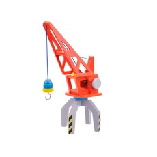 New Classic Toys 貨櫃系列-貨櫃吊掛起重機, 天然木材與無毒塗料, 1個, 貨櫃吊掛機