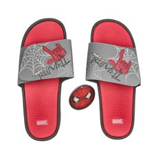 MARVEL 漫威 SPIDER-MAN 蜘蛛人 男款舒適拖鞋, 290mm, 灰色