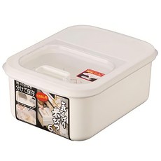 Inomata 6公斤米箱，附量杯，米桶保鮮盒, 27 x 34.4 x 14.9cm, 1個, 白色