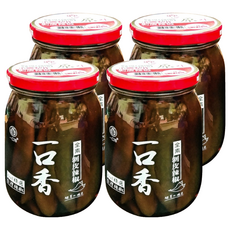 一口香 全素剝皮辣椒 花蓮在地小農契作 台灣製造, 450g, 4罐