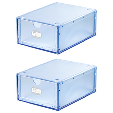 JUSKU 佳斯捷 海盜藏寶盒/抽屜盒/收藏盒 18.7 x 14.2 x 8cm 2個, 藍色, 1層