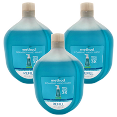 Method 美則 清泉 泡沫洗手露補充瓶, 828ml, 植物配方, 3瓶