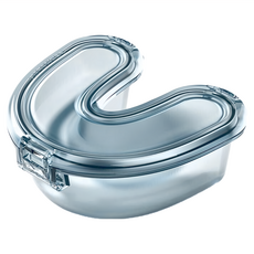 U型密封收納牙套盒 適用隱適美牙套 便攜, 藍色, 1個