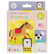 Banana Panda 旅行學習拼圖 動物 適合2歲以上, 20片, 1盒