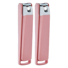 FANCY LIFE 防噴濺指甲剪 大款, 粉色, 2個