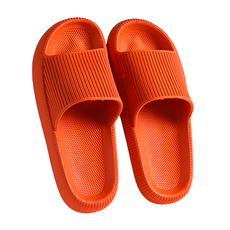 居家彈力室內拖鞋 2雙入 EVA材質 防滑拖鞋, 橘色