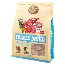 Mr.MEAT 肉鮮生 全齡犬用凍乾主食, 90%新鮮肉, 10%超級食物, 400g, 台灣產, 牛肉, 1包
