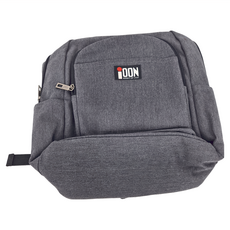 iMiTU 米圖 帆布青少年後背包 多隔層空間設計 輕巧好收納 主內層大空間, 灰, 不適用