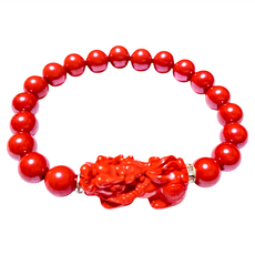 硃砂貔貅手鍊 8mm 紅色 16W-188