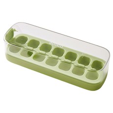 Reddot 紅點生活 高質一體式密封按壓倒冰盒 14格 薄荷綠 製冰盒, 1個, 229 x 77 x 67mm