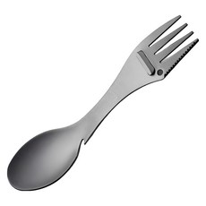 TEMPEST 純鈦多功能叉勺 多功能款帶有開瓶器/刨刀, 1支, 鈦本色