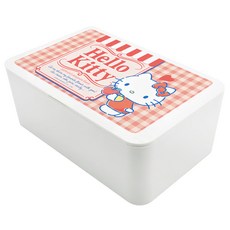 收納王妃 三麗鷗 濕紙巾盒, 凱蒂貓格紋, 1個