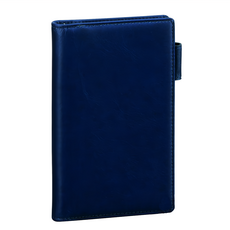 Raymay 藤井 Davinci 袖萬用手冊 芳潤系列, 9x14x2cm 牛皮, 藍色, 1本