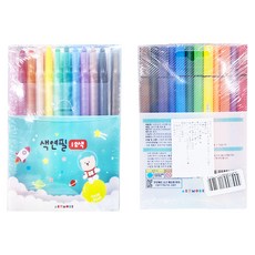 ARTMORE 彩色鉛筆12色 + 簽字筆12色套裝, 粉彩色調組, 1組