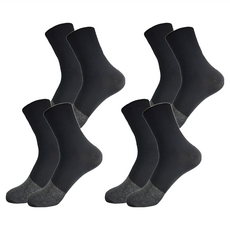 non-no 儂儂 石墨烯寬口襪, 台灣製造, 消臭抗菌, 遠紅外線, 24~28cm, 黑色, 4雙