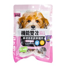 by DOG 機能雙效麻花捲 犬用, 嚴選國產新鮮雞肉, 超高肉量, 維護牙齦健康, 海藻 + 鱉蛋粉, 200g, 1包