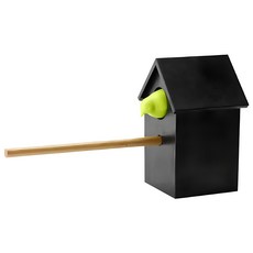 QUALy Cuckoo Sharpene 枝上雀兒 削鉛筆機 106.85 x 64.6 x 66.3 mm, 黑色 + 綠色, 1個