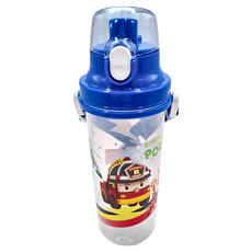 ROBOCAR POLI 波力 直立式水壺, 藍色, 650ml, 1個