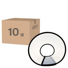 寵物夢工廠 脖圍 3號, 黑邊透明, 10個