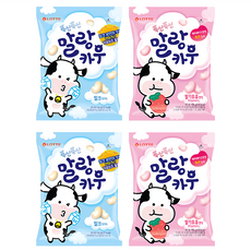 LOTTE 樂天 Malang Cow 軟綿綿牛奶糖 (原味+草莓) 口味組合, 316g, 2組