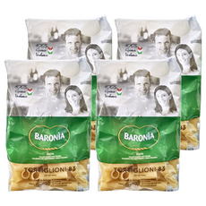 BARONIA 巴羅尼亞 橫紋水管麵, 100% 杜蘭小麥粉製作, 500g, 4包