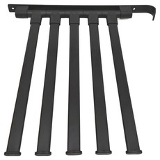 葉子小舖 太空鋁旋轉毛巾架 5杆, 黑色, 1個