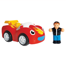 WOW Toys 驚奇玩具 火焰小賽車 法蘭克 Set，推動前進，可拆卸人偶, 1組, 28.5 x 12.5 x 18.5cm