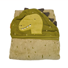 Trixie 動物造型有機棉連帽浴巾 70x130cm - 威力恐龍, 1條