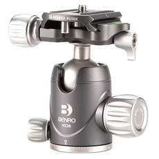 BENRO 百諾 VX20 雙全景球型雲台 全景操作輕便 鎖緊力強 30mm球體直徑 含PU50X快拆板, 1個