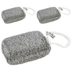 KEYTOSS 詰朵斯 竹炭添加立方織沐浴海棉 防霉除臭 高密度 舒適刷毛, 灰黑色, 3個, 1個