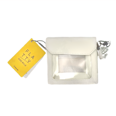 KING JIM Flatty One Mile 多用途可斜背收納袋 Mini, 白色, 115 x 87 x 50mm