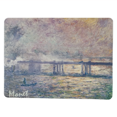 藝術餐墊, 40 x 30cm, 莫內《查令十字橋》粉彩色, 1個