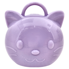 bab 培寶 萌萌猫奶嘴收納盒，附掛勾，可愛造型, 紫色, 1個