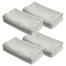 華夫格吸水抹布 超細纖維 淺灰/深灰, 30 x 30cm, 4條