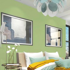 WA. WALL ART 馬卡龍色系 防水自黏壁紙, 抹茶綠色