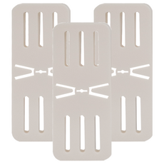 FANCY LIFE 電源線固定器 升級款, 免釘免鑽/無痕貼片, 橫豎可用, 白色, 3個