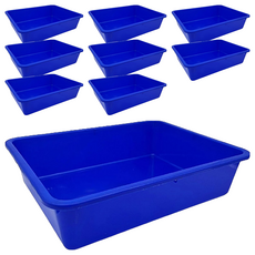 百貨King 450密林 置物 收納籃 3入 藍色 (0L~50L)台灣製 免組裝, 43.5 x 33.5 x 11.5cm, 9個
