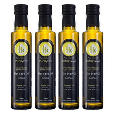 totally kiwi 紐西蘭 冷壓初榨亞麻仁油 柑橘風味 250ml, 4瓶