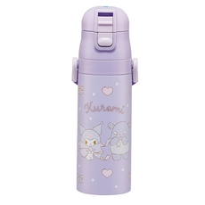 Skater 超輕量彈蓋直飲式保冷不鏽鋼水壺, 庫洛米 紫色, 470ml, 1個