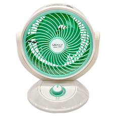 LA POLO 藍普諾 桌上型循環涼夏扇，三段風速，90度大廣角, LA-3512, 綠色