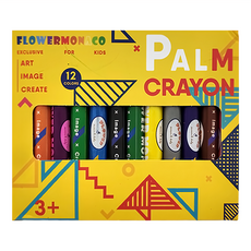 FLOWERMONACO 無毒水洗環保蠟筆, 12色, 1盒