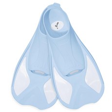 It's Life  自由潛水 藍色 短蛙鞋 套組, 淡藍色